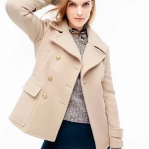J. Crew Stadium Cloth Nelli Gori Majesty Wool Pea Coat